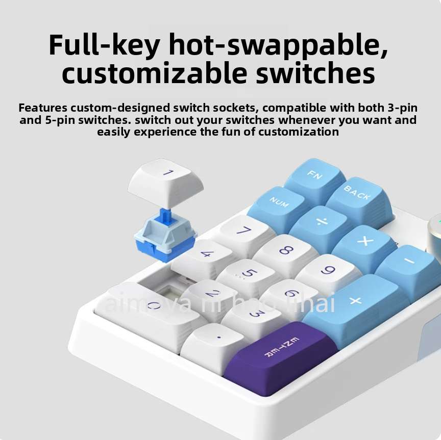 Gaming Keyboard Mini Mechanical - Clavier mécanique sans fil Bluetooth Kzzi