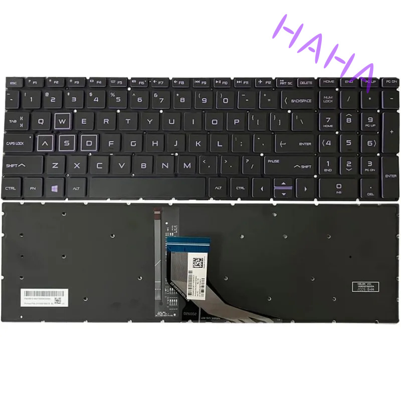 Gaming Keyboard Backlit - Clavier rétroéclairé violet H+ de remplacement