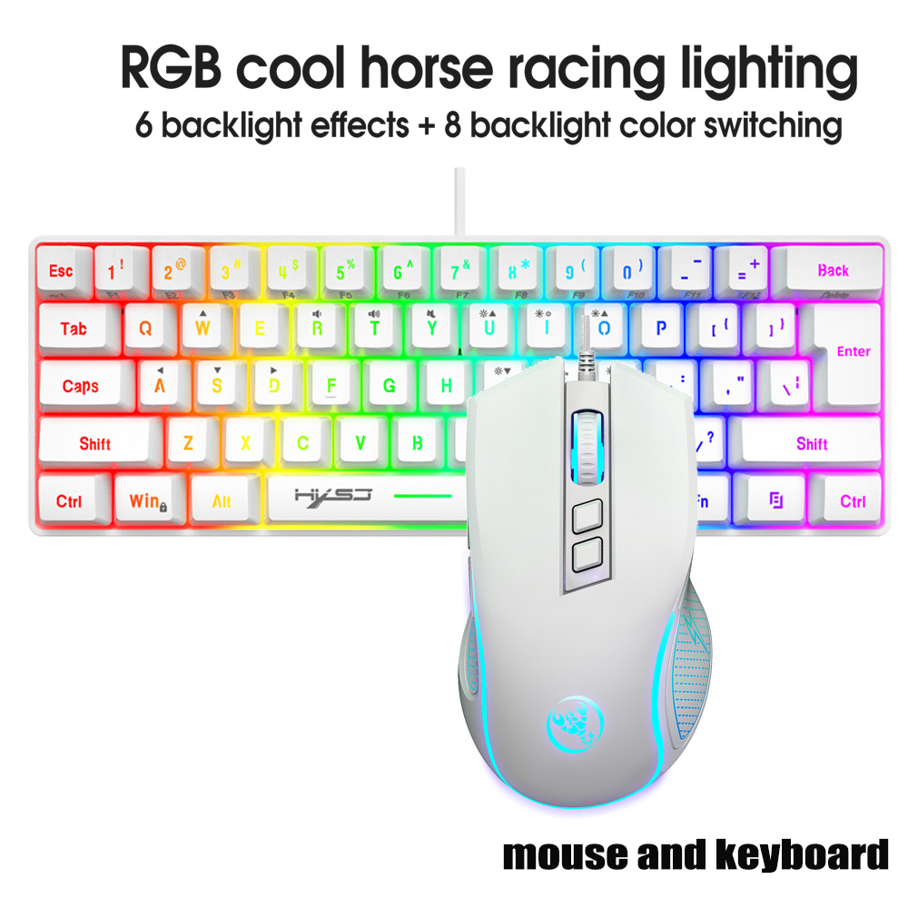 Gaming Keyboard And Mouse Wireless - Kit Clavier et Souris Gamer 60%