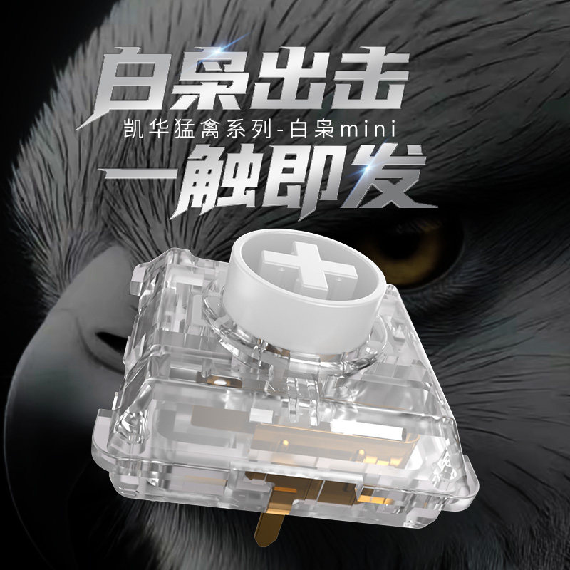 Gaming Keyboard Mini Mechanical - Interrupteur tactile Kailh Choc White Owl