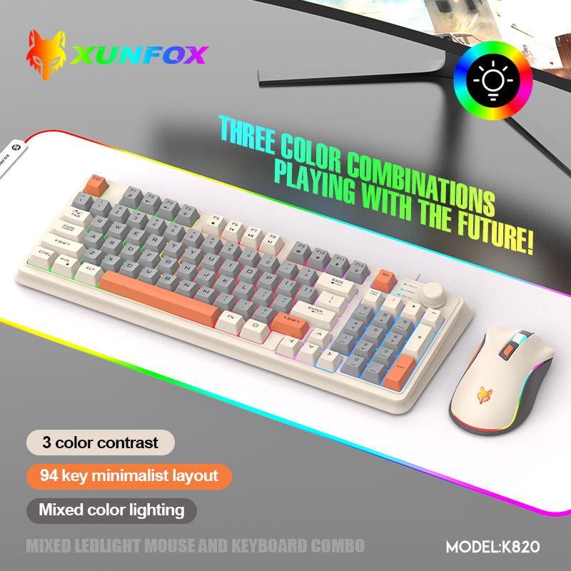 Gaming Keyboard And Mouse Wireless - K820 USB filaire jeu clavier souris