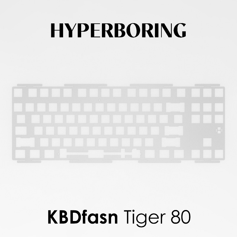 Gaming Keyboard Ergo - HYPERBORING Tiger80 – Plaque de positionnement