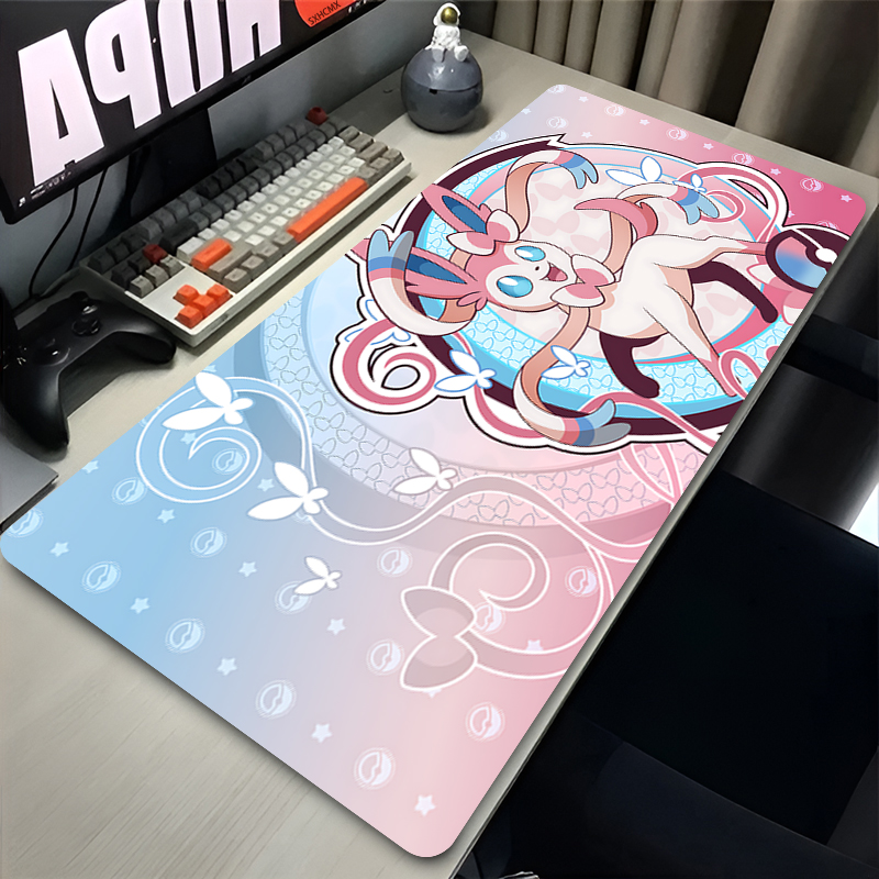 Gaming Keyboard He - Grand tapis de souris rose mignon