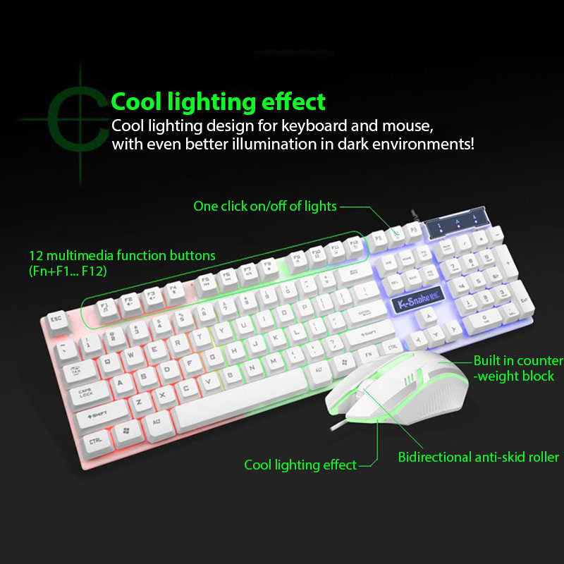 Ensemble clavier et souris KM3 - Gaming Keyboard And Mouse Wireless avis et prix