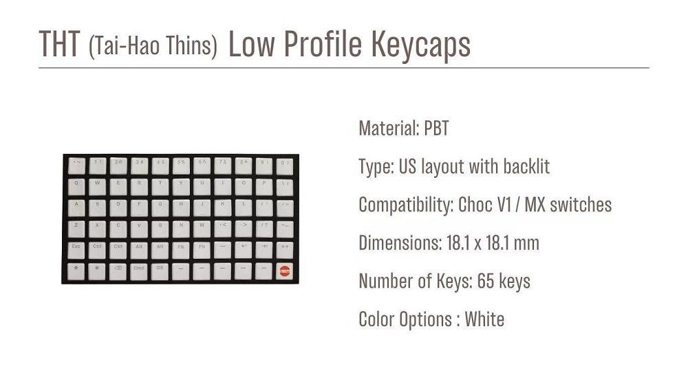 Taihao-Touches à profil bas po - Gaming Keyboard Ergo avis et prix