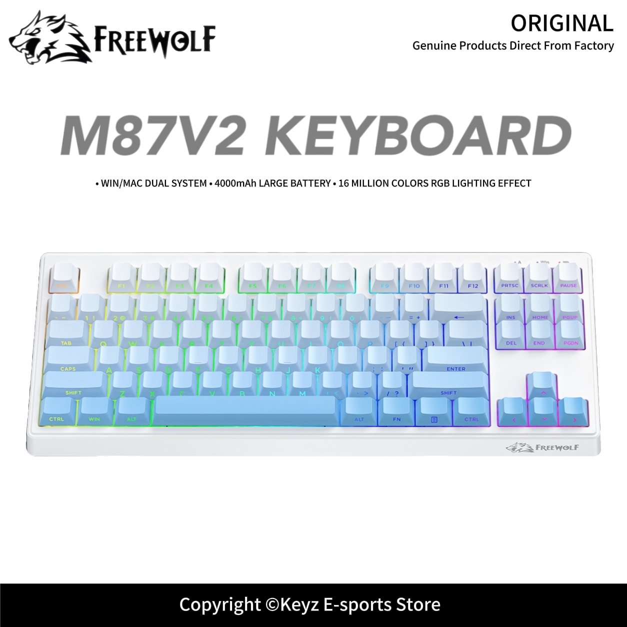 Clavier de jeu tri-mode FREEWO - Keyboard Gaming Transparent avis et prix
