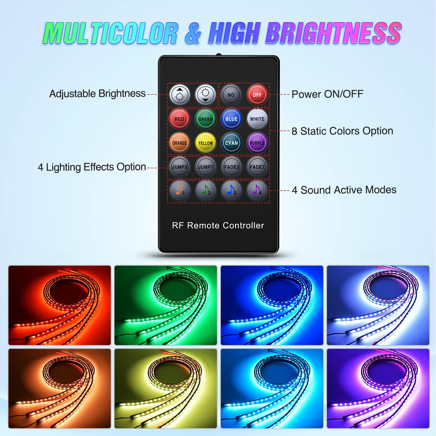 Bandeaux lumineux néon pour de - Rgb Underglow Strip avis et prix