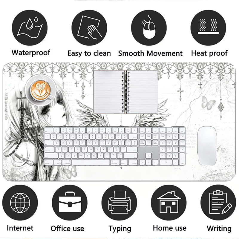 Tapis de souris en cuir noir e - Gaming Keyboard Nearby avis et prix