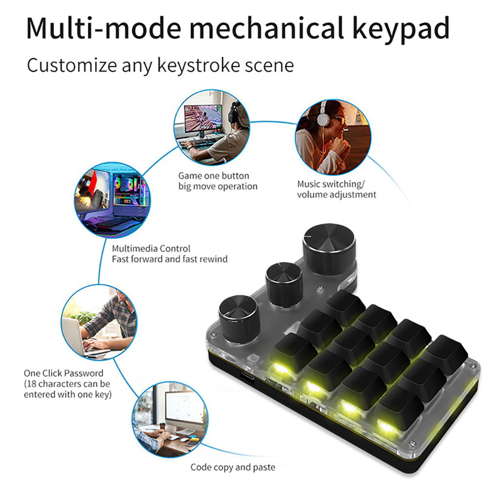 Clavier de jeu mécanique à 3 b - Gaming Keyboard Mini Mechanical avis et prix