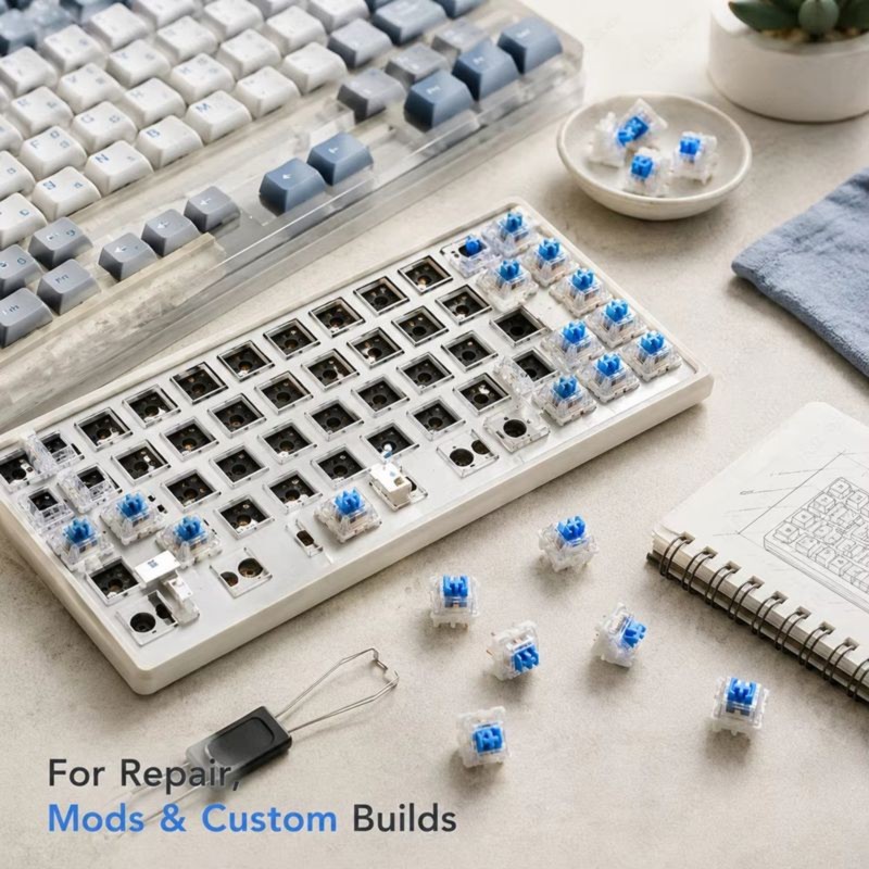 DT21 100 pièces de commutateur - Gaming Keyboard Blue Switches avis et prix