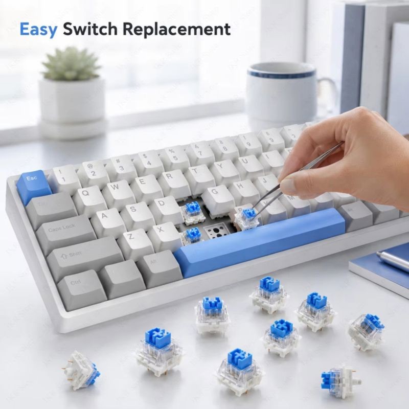 DT21 100 pièces de commutateur - Gaming Keyboard Blue Switches avis et prix