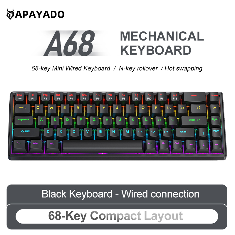 Clavier mécanique filaire APAY - Gaming Keyboard Blue Switches avis et prix
